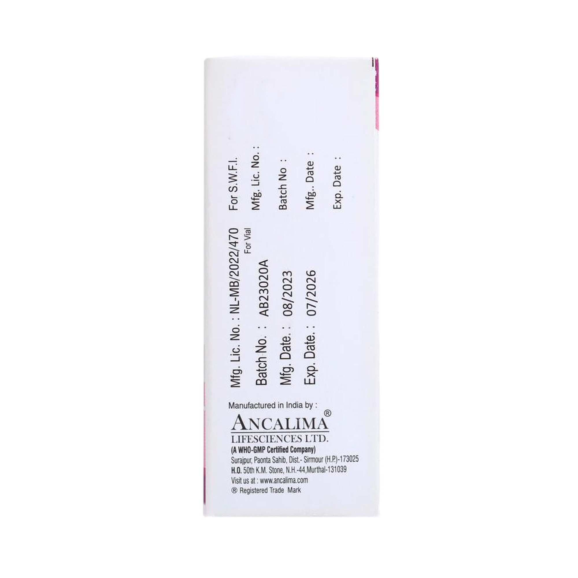 Thumbnail for Combipack of Ampicillin Injection 1gm with 10ml FFS WFI