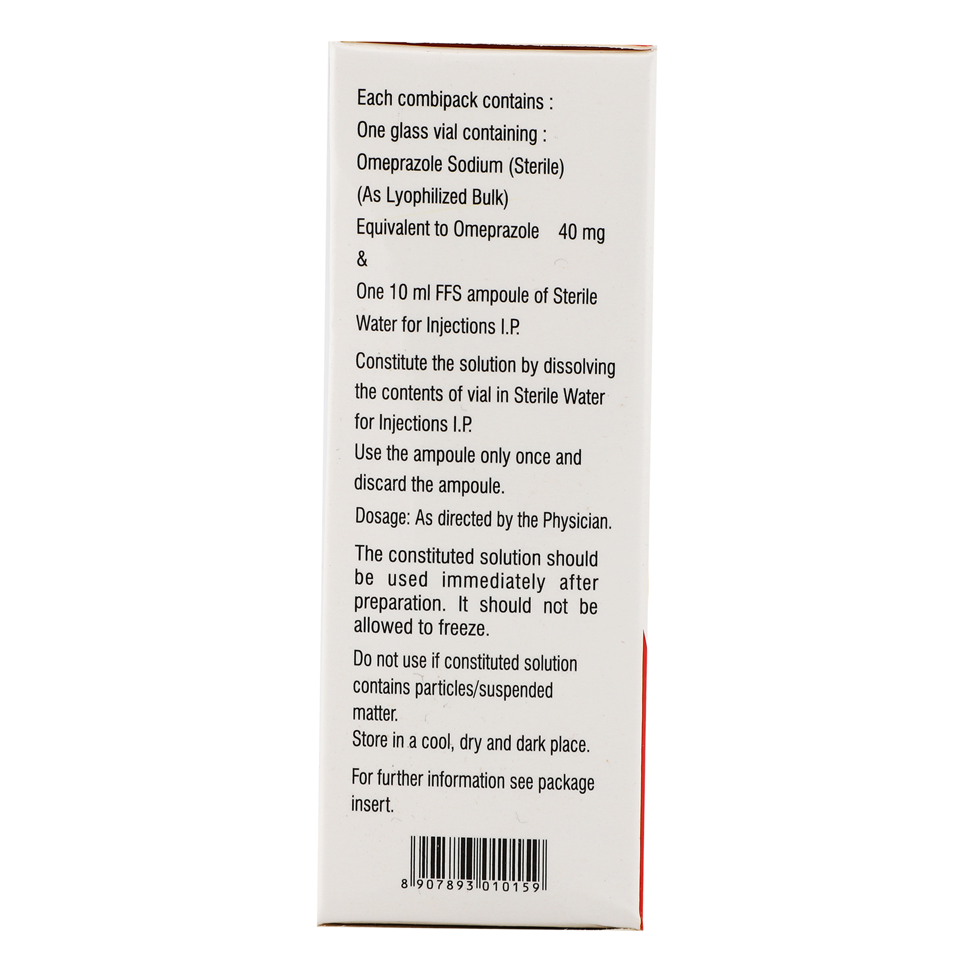 Thumbnail for Combipack of Omeprazole Sodium for Injection 40mg